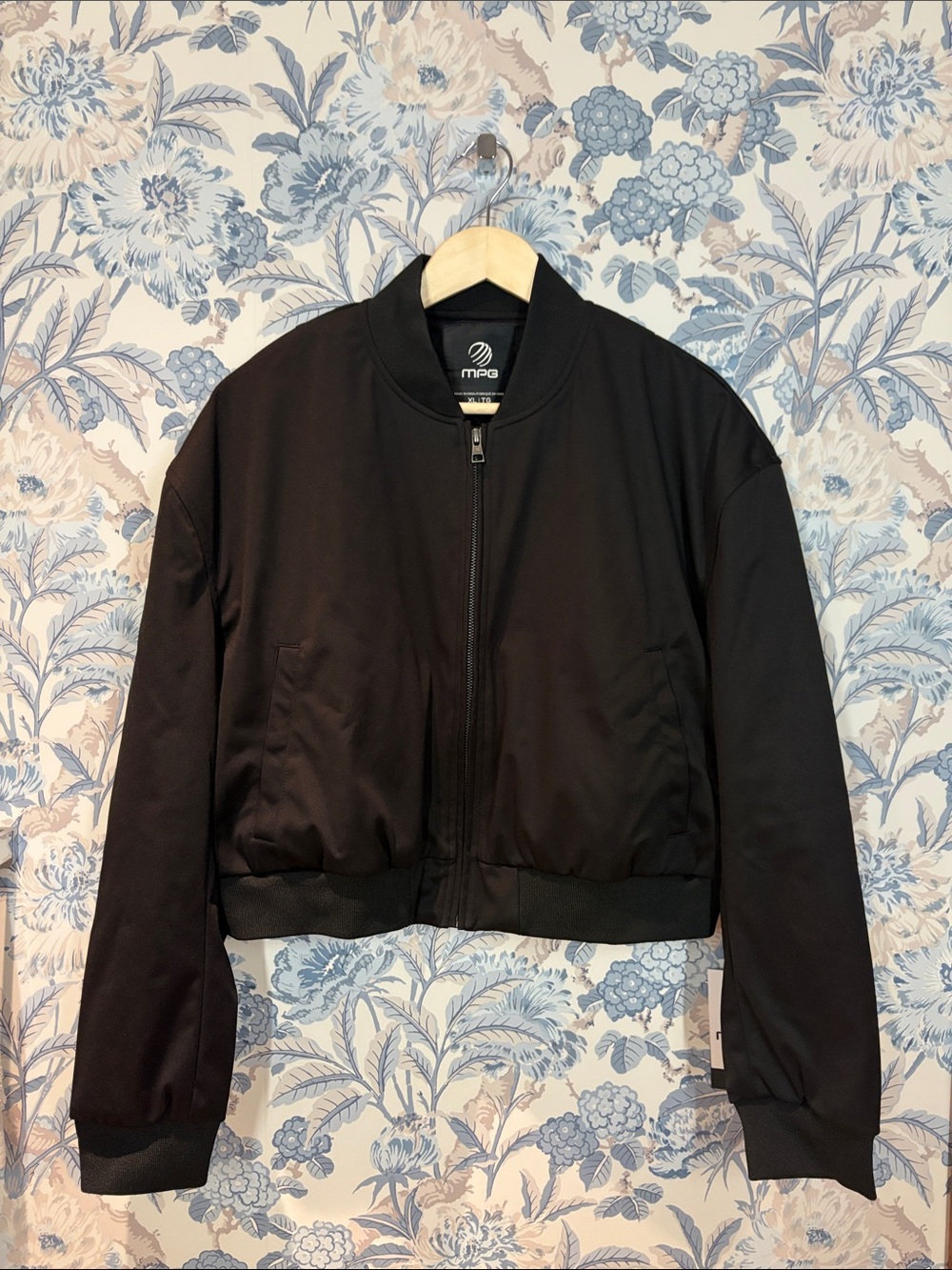 MPG Black Women's Bomber Jacket - Lightweight Zip Front